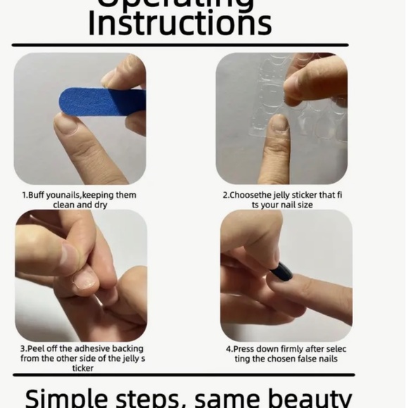 💥2for15$💥 French manicure style reusable false nails - Picture 4 of 7